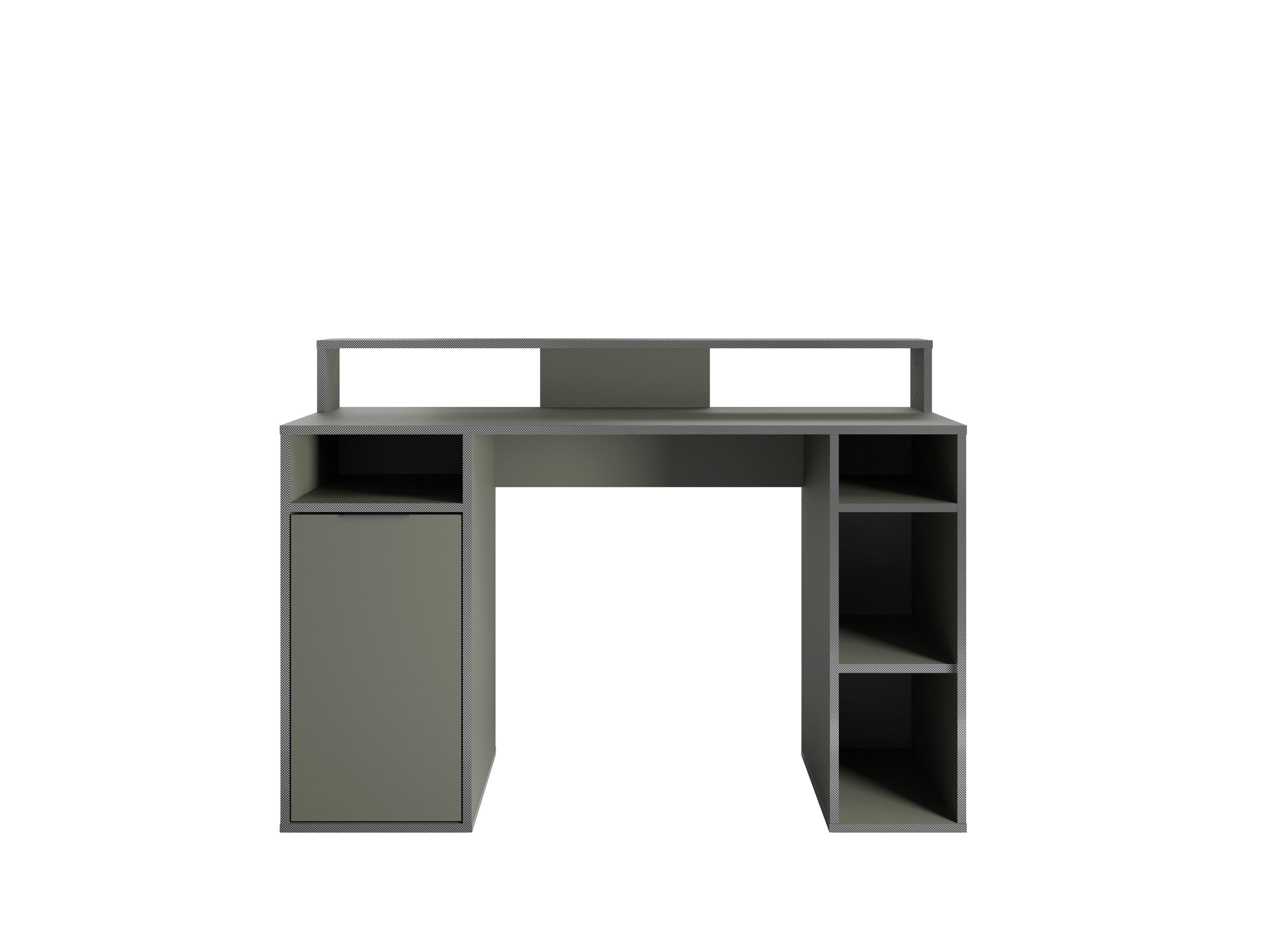 SCHREIBTISCH OBSIDIAN 125x55x88,7 cm Bürotisch Computertisch, Graphitfarben - Graphitfarben, Holzwerkstoff (55/125/88.7cm) - MASSENO