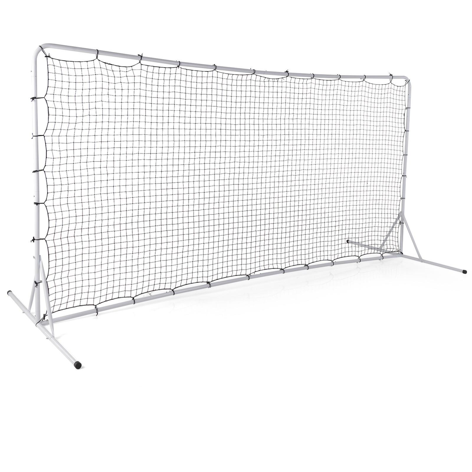 FUBBALLTOR Weiß - Weiß, Metall (373/183/151cm) - COSTWAY