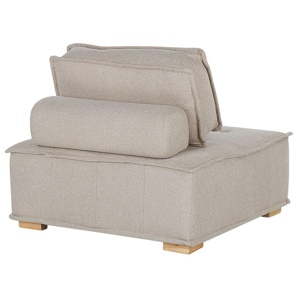 SESSELMODUL Stoff Hellbeige Tibro - Beige/Braun, Textil (100/40/100cm) - Beliani