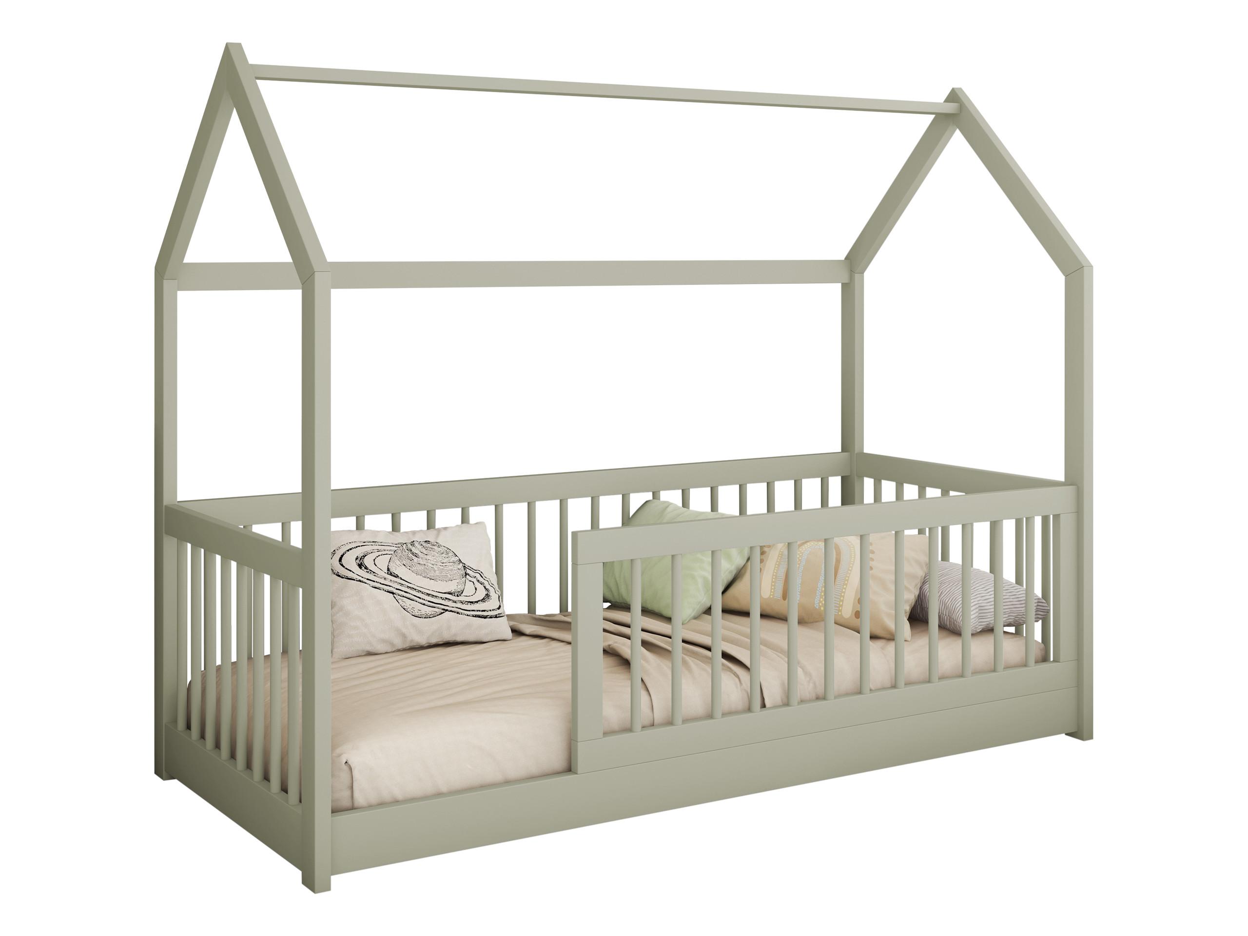 HAUSBETT Greta 90 - Olivgrün, Holz (90/200cm) - MIRJAN24