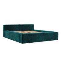 POLSTERBETT Casto mit Stauraum 140/200 cm Grün im Terra NW Stoff - Schwarz/Naturfarben, Holz/Holzwerkstoff (140/200cm) - AltaBeds