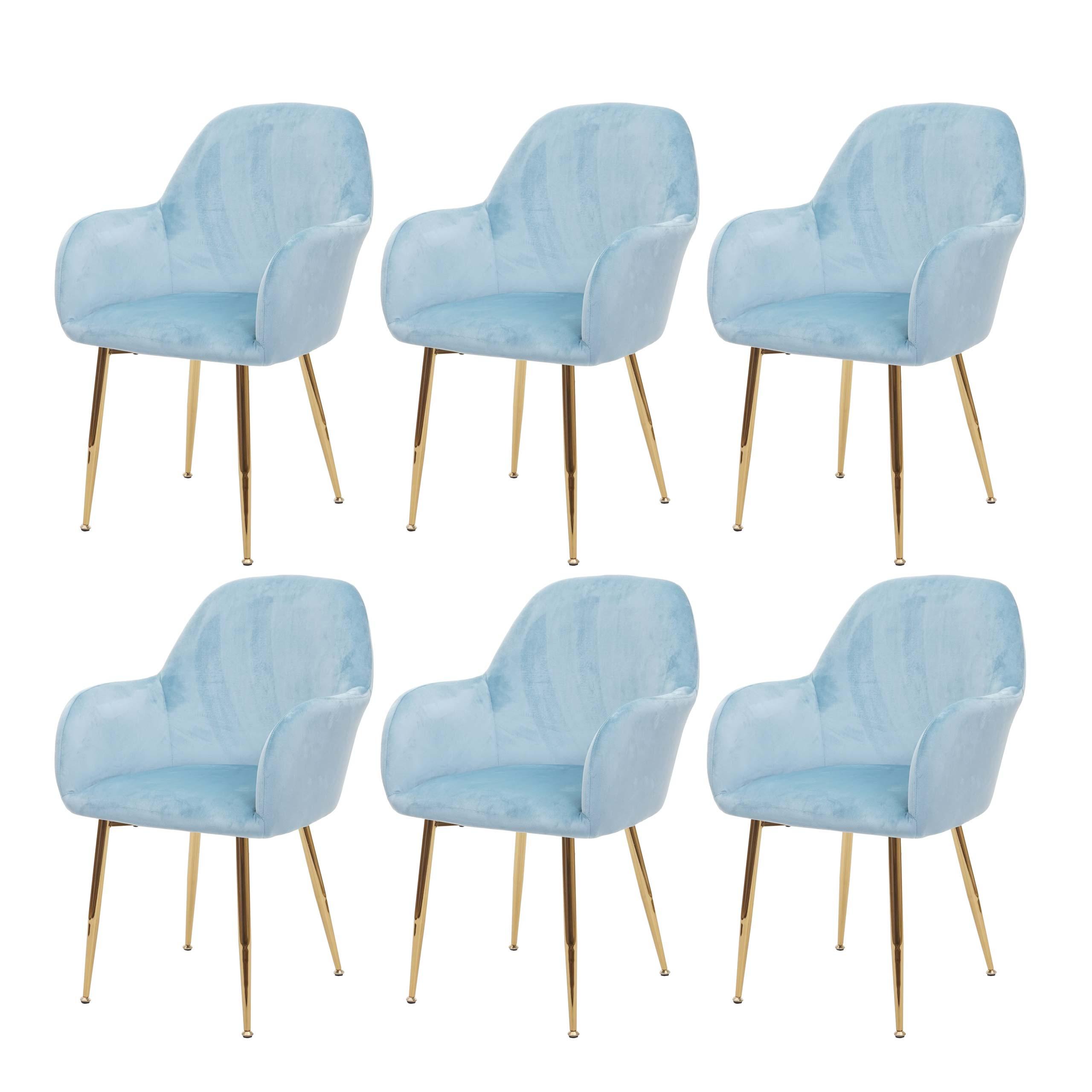 ESSZIMMERSTUHL Blau 6er-Set - Blau, Textil (57/83/57cm) - MCW