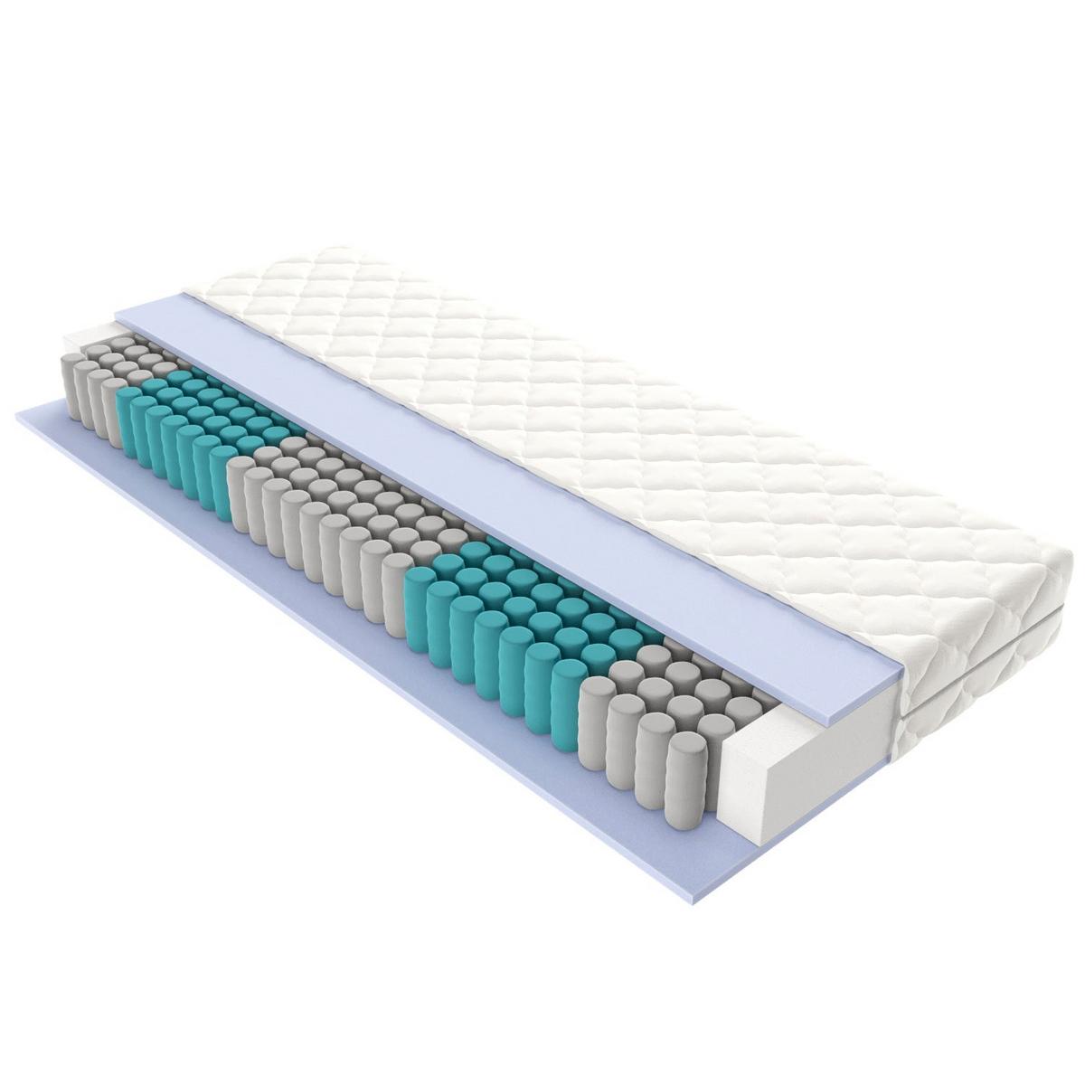 TASCHENFEDERKERNMATRATZE H2 140x200 cm – 7 Komfortzonen 21 cm – langlebige Matratze mit Kaltschaumauflage & waschbarem Bezug - Weiß, Textil (140/200cm) - Mister Sandman