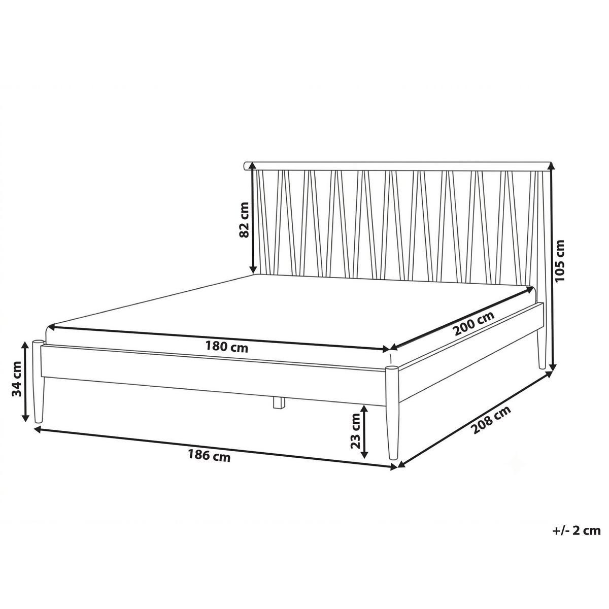 BETT mit Lattenrost 180/200 Kiefernholz Hellbraun Urdos - Hellbraun, Holz (180/200cm) - Beliani