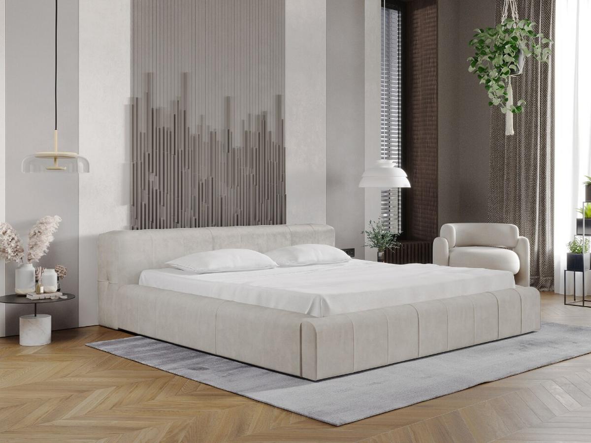 POLSTERBETT Lipari 160x200 Beige - Beige/Naturfarben, Holz/Textil (160/200cm) - Graingold