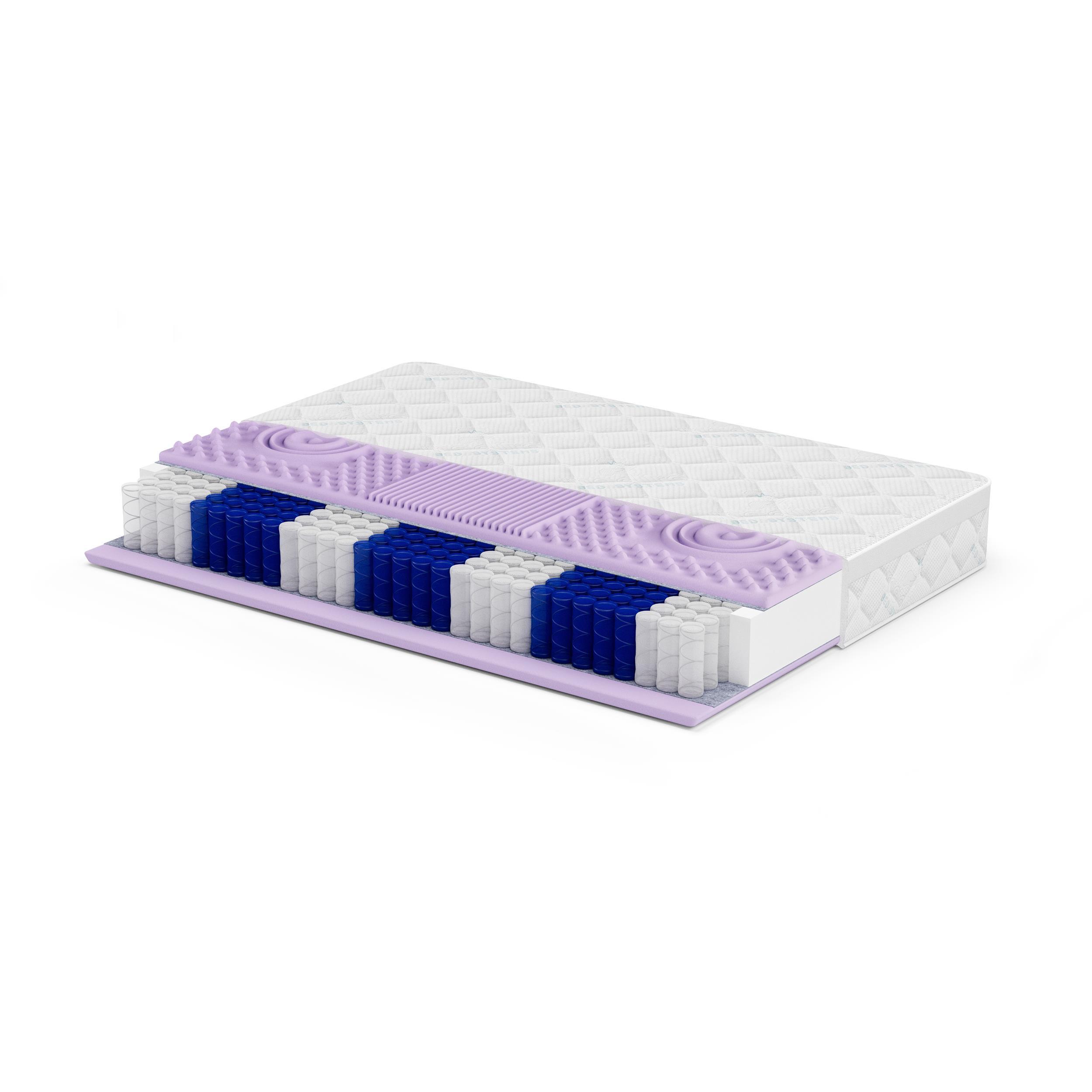 WENDEMATRATZE Mediro Vita 27 cm,7-Zone, mit hochflexiblem Profilschaumstoff, H3, 180x200 - Weiß, Textil (180/200cm) - Beautysofa