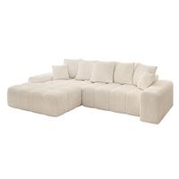 ECKSOFA Ottomane Links ENSI-L - 267x164x69 cm Beige - Beige, Holzwerkstoff/Kunststoff (267/164cm) - ALTDECOR