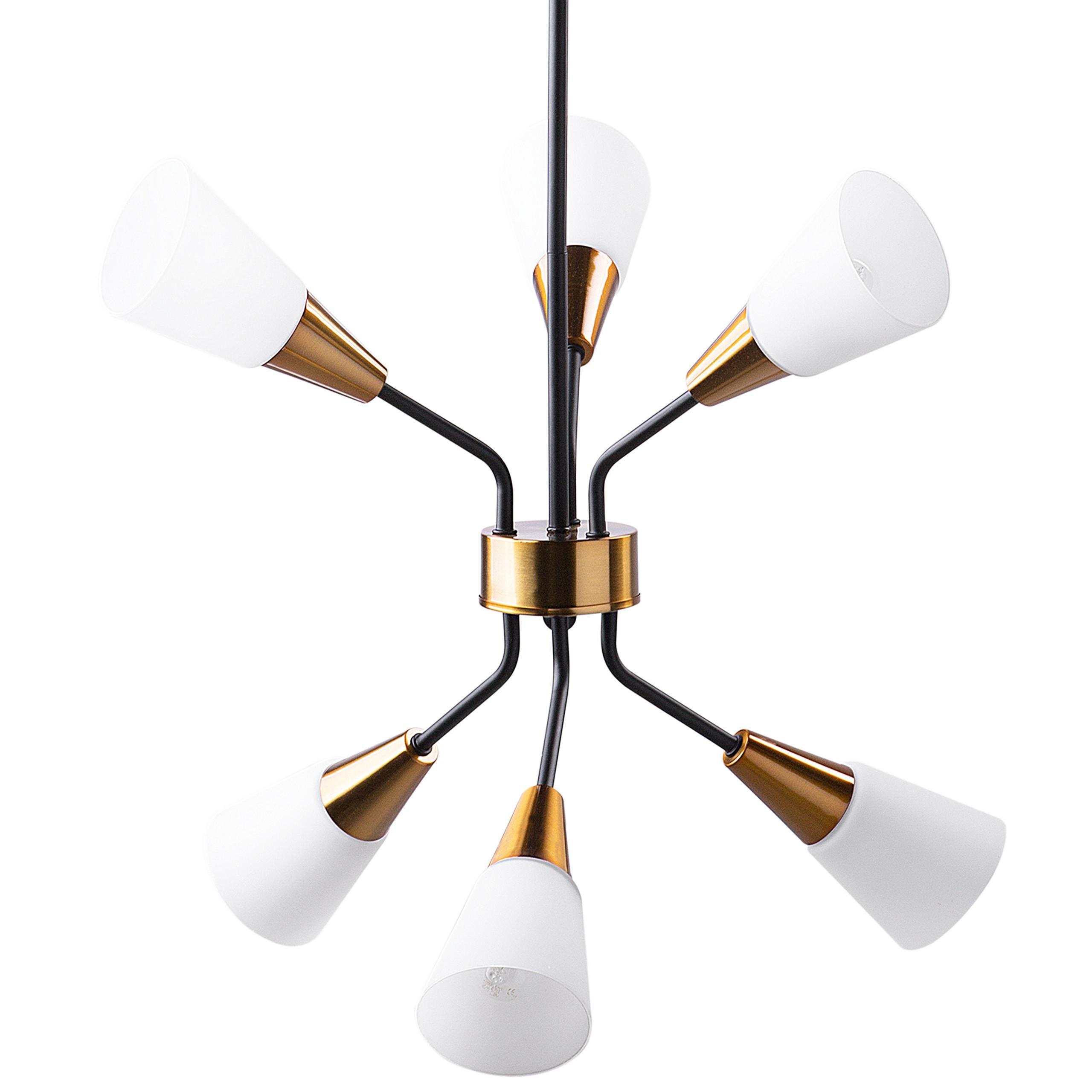 HÄNGELEUCHTE Aroyo 43/43/133 cm - Goldfarben, Glas (43/43/133cm) - Beliani