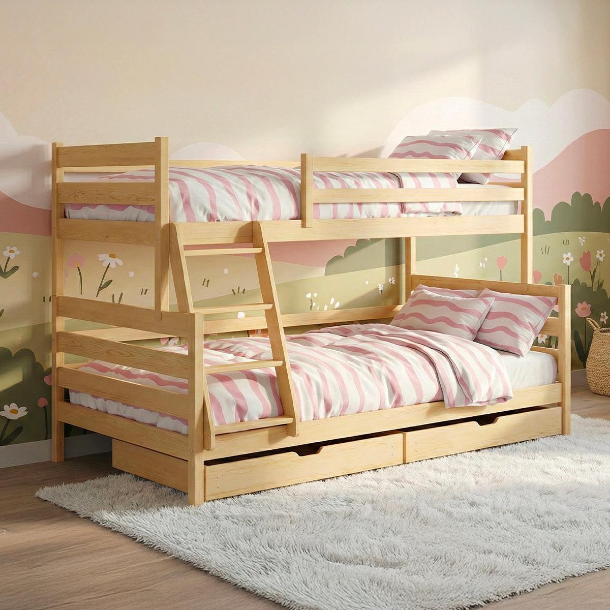 ETAGENBETT 120/200 Leo Holz - Braun, Holz (120/200cm) - Petits-meubles