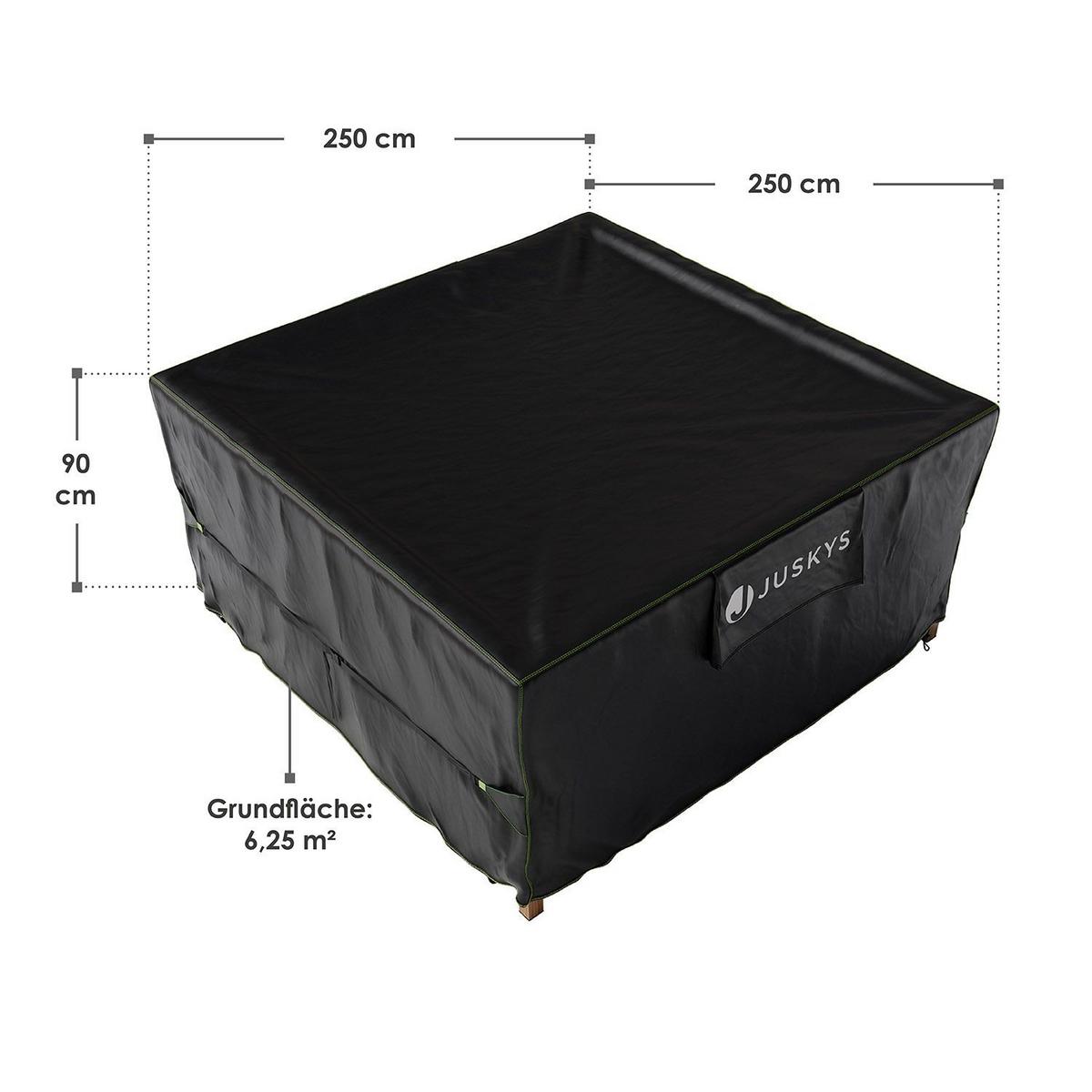 GARTENMÖBELABDECKUNG CoverSafe Pro schwarz - Schwarz, Kunststoff (250/90/250cm) - Juskys