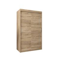 SCHIEBETÜRENSCHRANK TOKYO 200/120/62 2-türig - Silberfarben/Sonoma Eiche, Holz/Kunststoff (120/200/62cm) - MÖBEL KRYSPOL