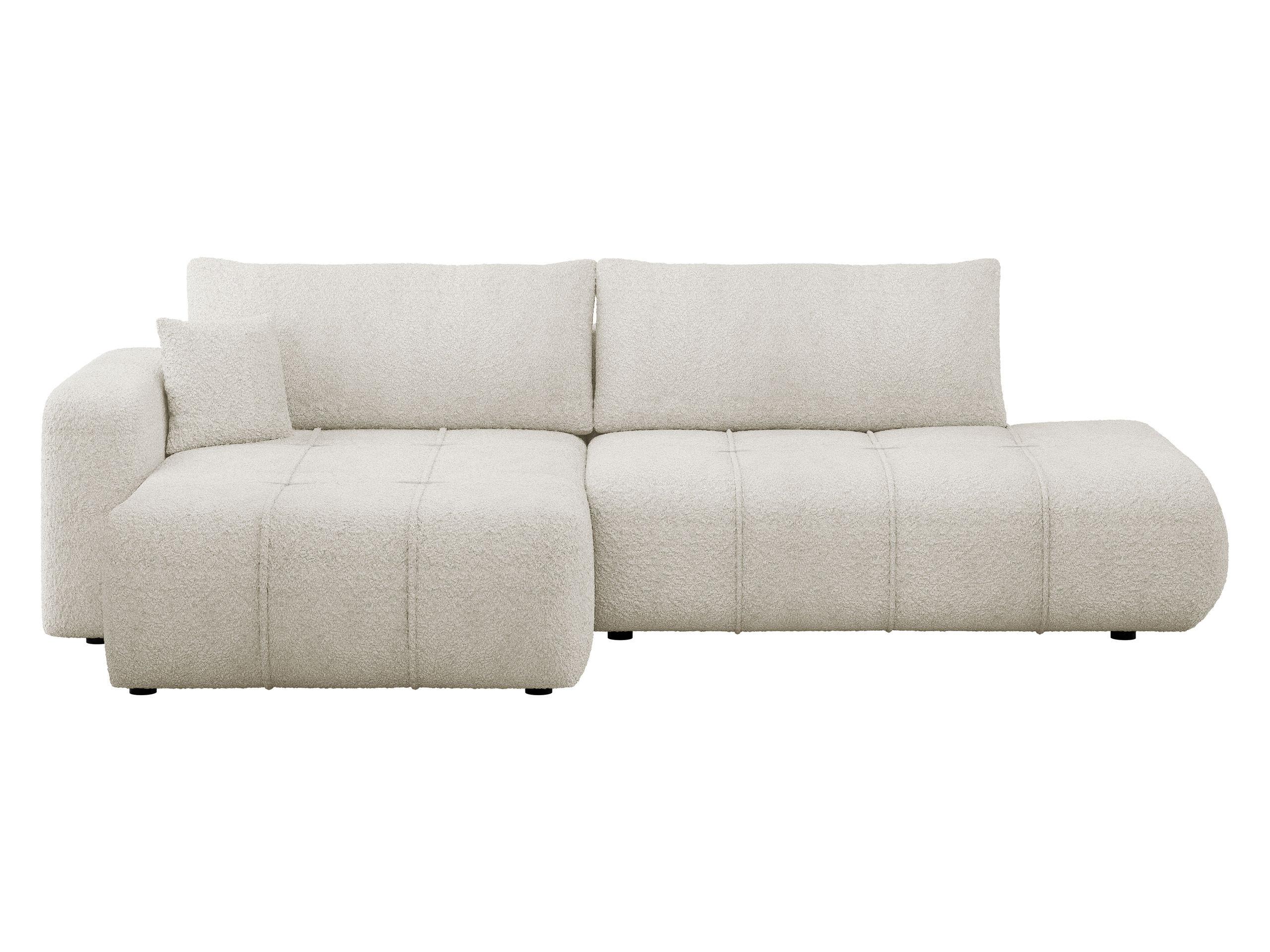 ECKSOFA Furyn O Boucle, Seite: Links - Schwarz/Naturfarben, Holzwerkstoff/Kunststoff (262/145cm) - MIRJAN24