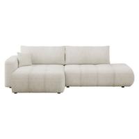 ECKSOFA Furyn O Boucle, Seite: Links - Schwarz/Naturfarben, Holzwerkstoff/Kunststoff (262/145cm) - MIRJAN24