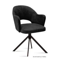 ARMLEHNSTUHL (2er-Set) Dunja 59x87x61 Schwarz/Anthrazit - Anthrazit/Schwarz, Kunststoff (61/87/59cm) - 58aufmkessel