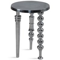 BEISTELLTISCH – Aluminium Silber Dreibein Design 44x44x63 cm - Silberfarben, Metall (44/44/63cm) - KADIMA DESIGN