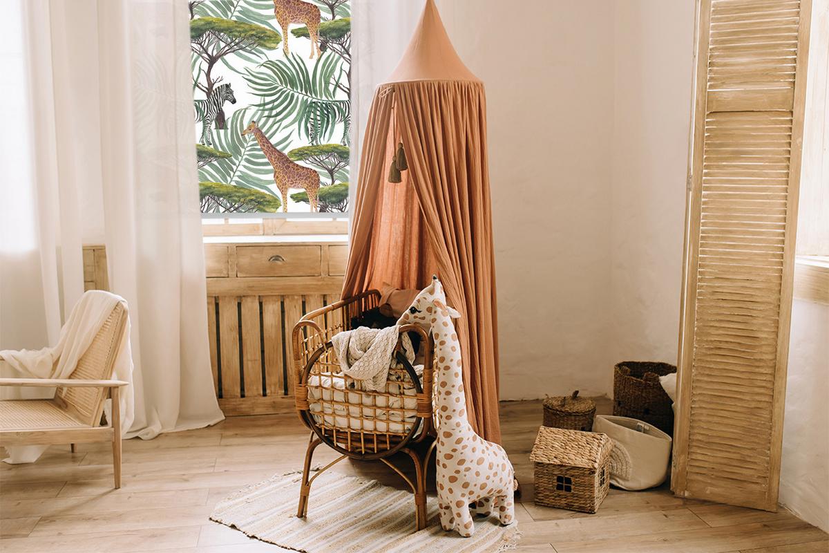 INNENROLLO - Fensterrollo - Rollo - 60x40 cm - Tiere und Bäume - Gelb, Kunststoff (60/140/0.5cm) - TULUP