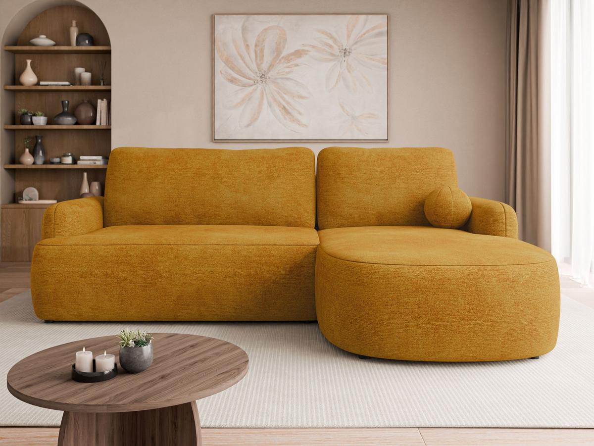 ECKSOFA Loridu, Seite: Rechts - Gelb/Schwarz, Holz/Kunststoff (250/174cm) - MIRJAN24