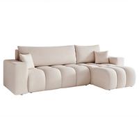 ECKSOFA OFI mit Schlaffunktion und Bettkasten Beige - Beige, Holzwerkstoff/Kunststoff (248/145cm) - Idohome