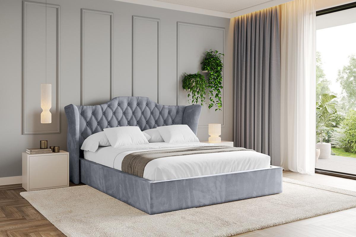 POLSTERBETT mit Bettkasten und Lattenrost, Boxbett ohne Matratze - ZORAN 140x200 Grau - Grau, Holzwerkstoff/Textil (140/200cm) - ALTDECOR
