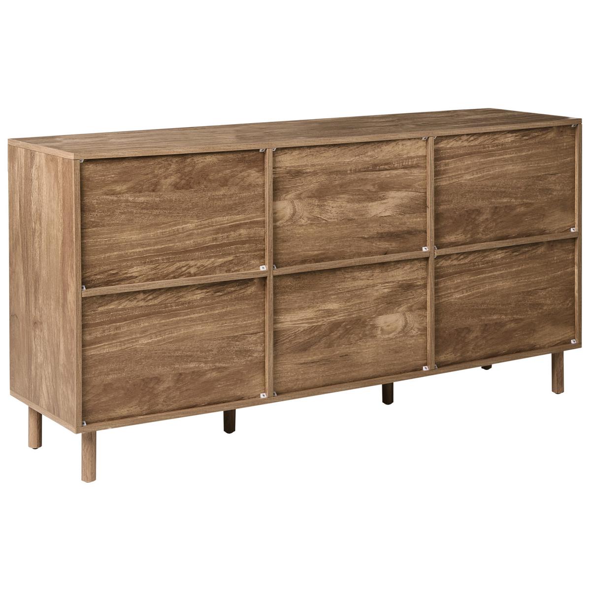 SIDEBOARD mit 3 Türen Hellbraun Ronge - Hellbraun/Braun, Holz/Holzwerkstoff (150/75/40cm) - Beliani