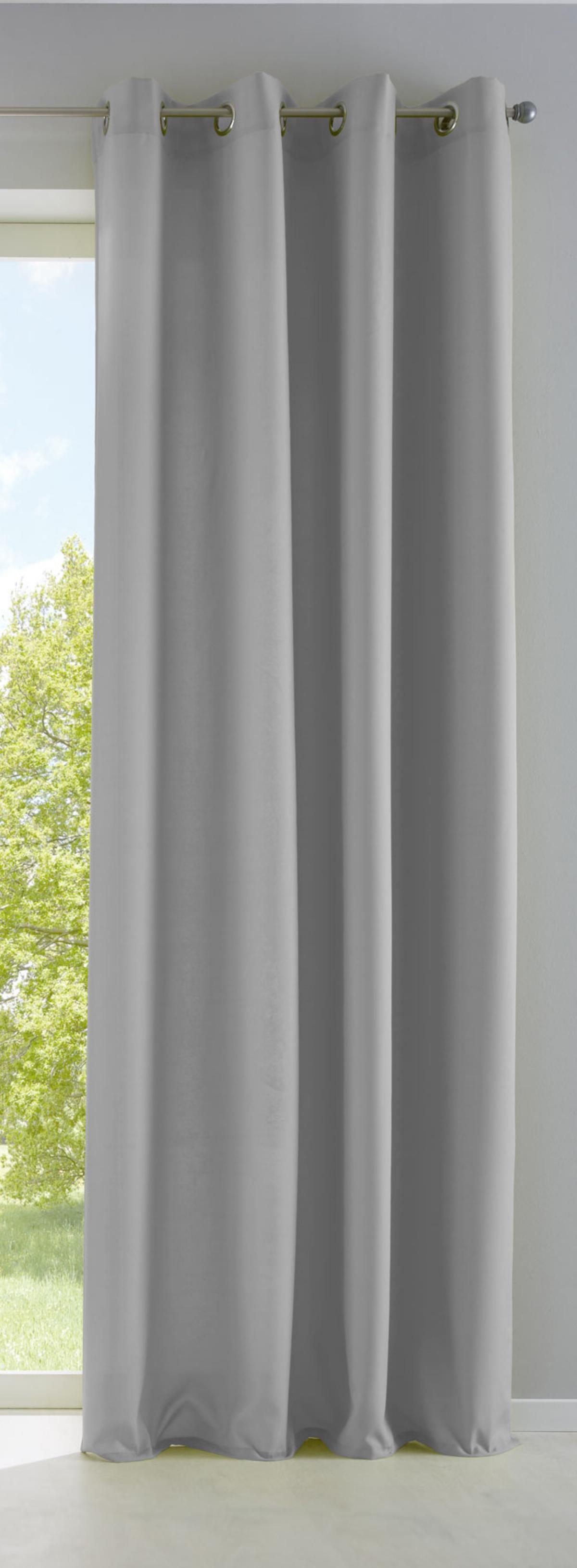 VORHANG PALERMO HxB 145x140 cm Grau - Grau, Textil (140/145/1cm) - Gardinenbox