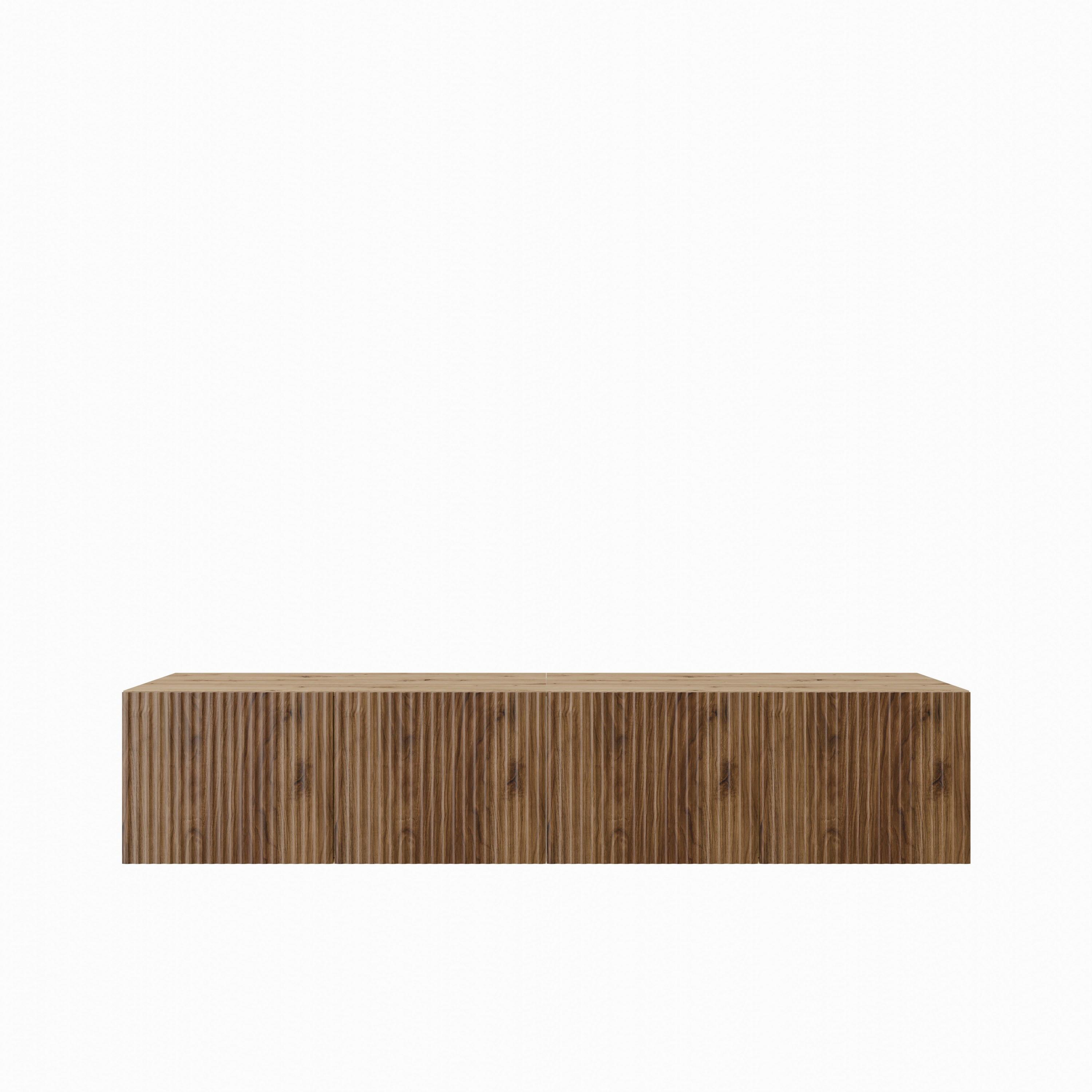 LOWBOARD VAREN 200/41/40 cm, Hängender TV-Schrank Eiche Artisan / Eichefarben - Eichefarben/Braun, Holzwerkstoff (200/41/40cm) - MASSENO