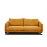 SOFA VILT 3-Sitzer, honig - Schwarz/Honig, Holzwerkstoff/Textil (202/89/94cm) - Wozimo