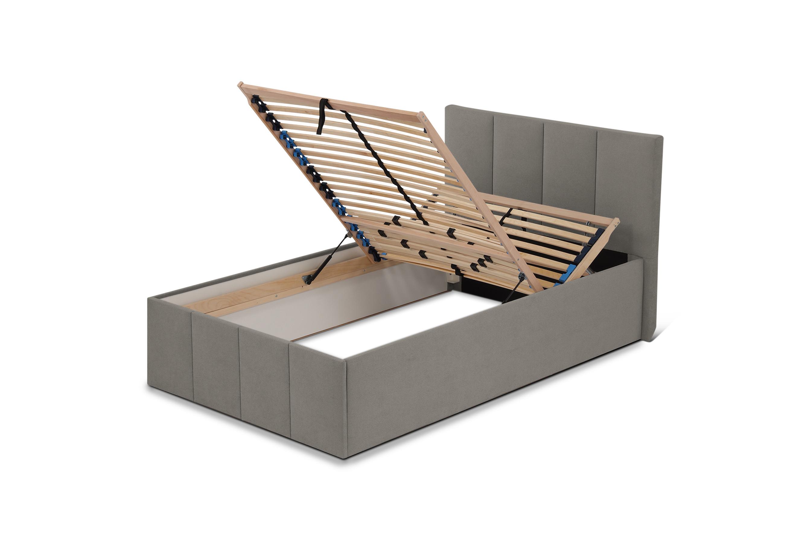 POLSTERBETT Dalas Granitgrau 140 x 200 x 40 cm Bettkasten Mit hochwertiger Matratze H2 (bis 100 kg) und Lattenrost - Grau, Holz (140/200cm) - Halmon Schlafkomfort Betten 