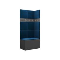 GARDEROBEN-SET Orion I - Blau/Graphitfarben, Holzwerkstoff/Kunststoff (84/186/46cm) - MIRJAN24