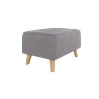 HOCKER Mario Grau Microfaser - Naturfarben/Grau, Buchenholz/Textil (95/51/63cm) - S-Style Möbel