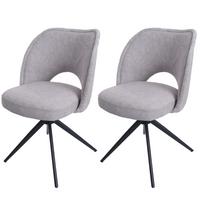 ESSZIMMERSTUHL Hellgrau 2er-Set - Hellgrau, Textil (54/84/60cm) - MCW