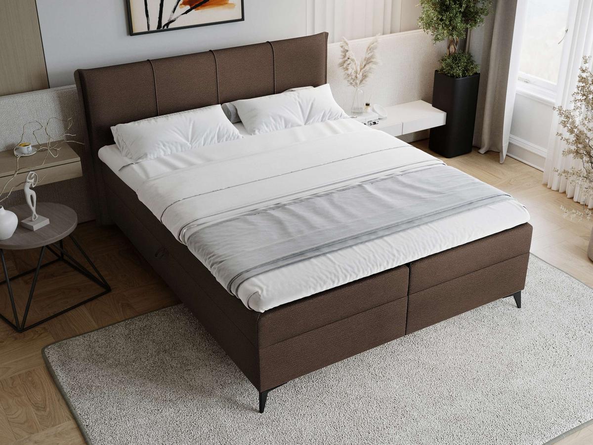 BOXBETT Eco Bis - H3 - Schwarz/Braun, Holz/Holzwerkstoff (160/200cm) - MIRJAN24