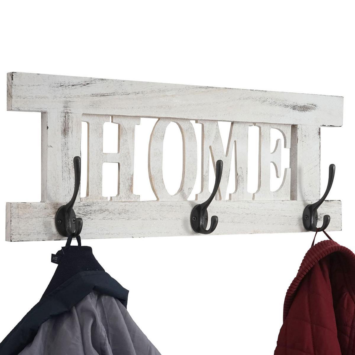 WANDGARDEROBE HOME SHABBY-LOOK Cremeweiß - Weiß, Holz (55/21/7cm) - MCW
