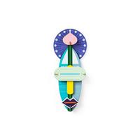 WANDDEKO Abstrakte Maske 25/8 cm - Blau, Wellpappe (25/8/62cm) - Studio Roof