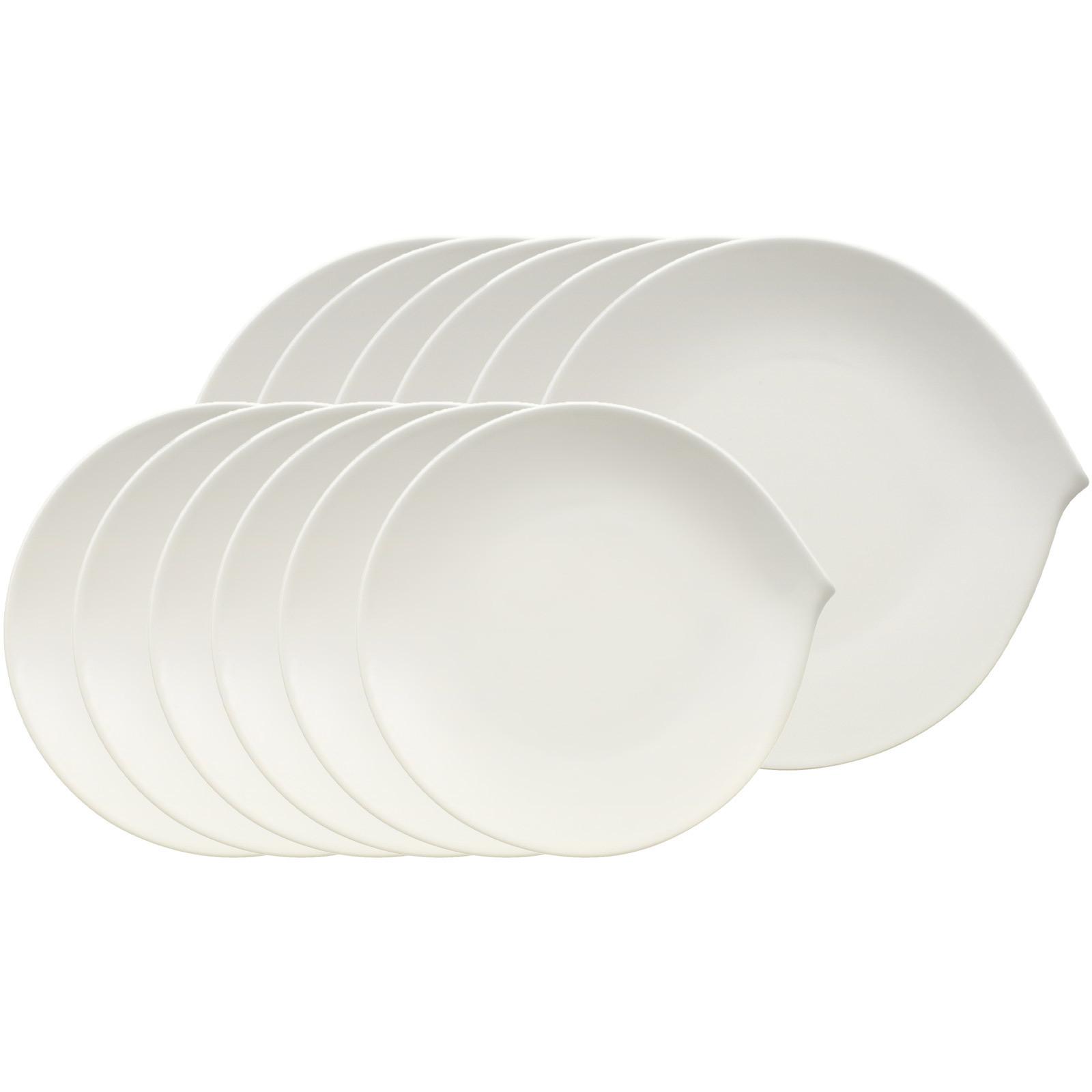 TELLER-SET Flow weiß 12-tlg. - Weiß, Keramik (2/2/2cm) - Villeroy & Boch