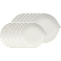 TELLER-SET Flow weiß 12-tlg. - Weiß, Keramik (2/2/2cm) - Villeroy & Boch