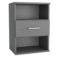 NACHTTISCH NOCTA 48/65,5/35 cm Graphitfarben - Graphitfarben, Holzwerkstoff (48/65.5/35cm) - MASSENO