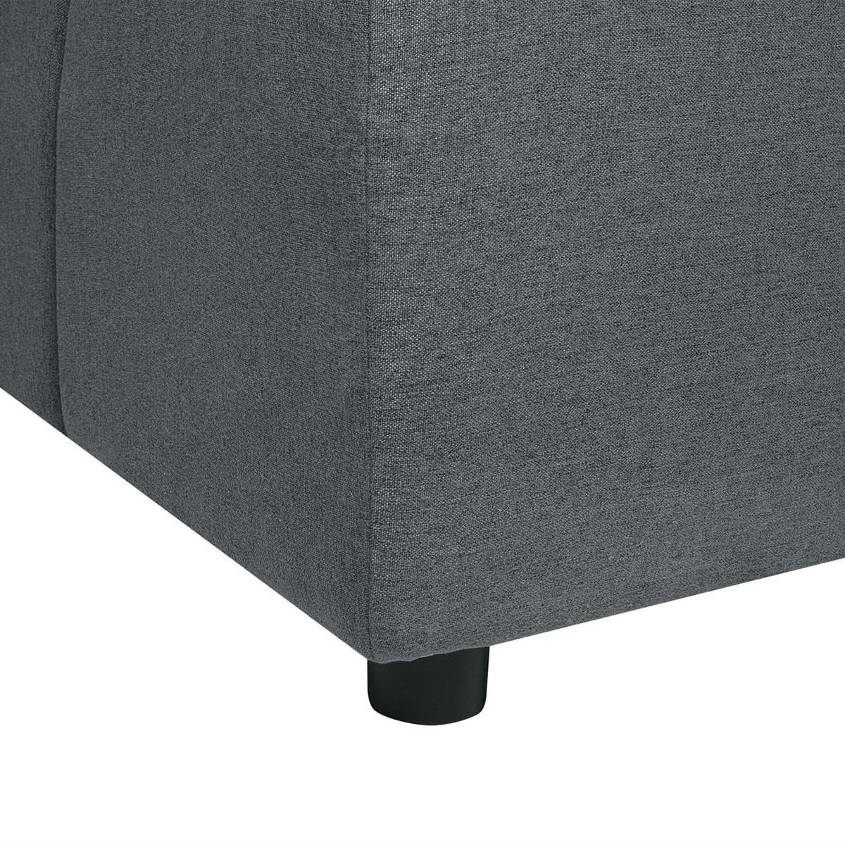 4-SITZER-ECKSOFA Polyester Grau linksseitig Tomra - Graphitfarben, Textil (325/136cm) - Beliani