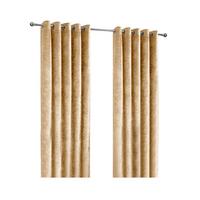 ÖSENVORHANG Pannesamt verdunkelnd gefüttert, 117/137 cm - Goldfarben, Textil (117/137cm) - Homescapes