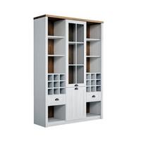 GESCHIRRSCHRANK Léandre Weiß und Holz - Weiß, Holzwerkstoff (140/197.6/43cm) - Petits-meubles