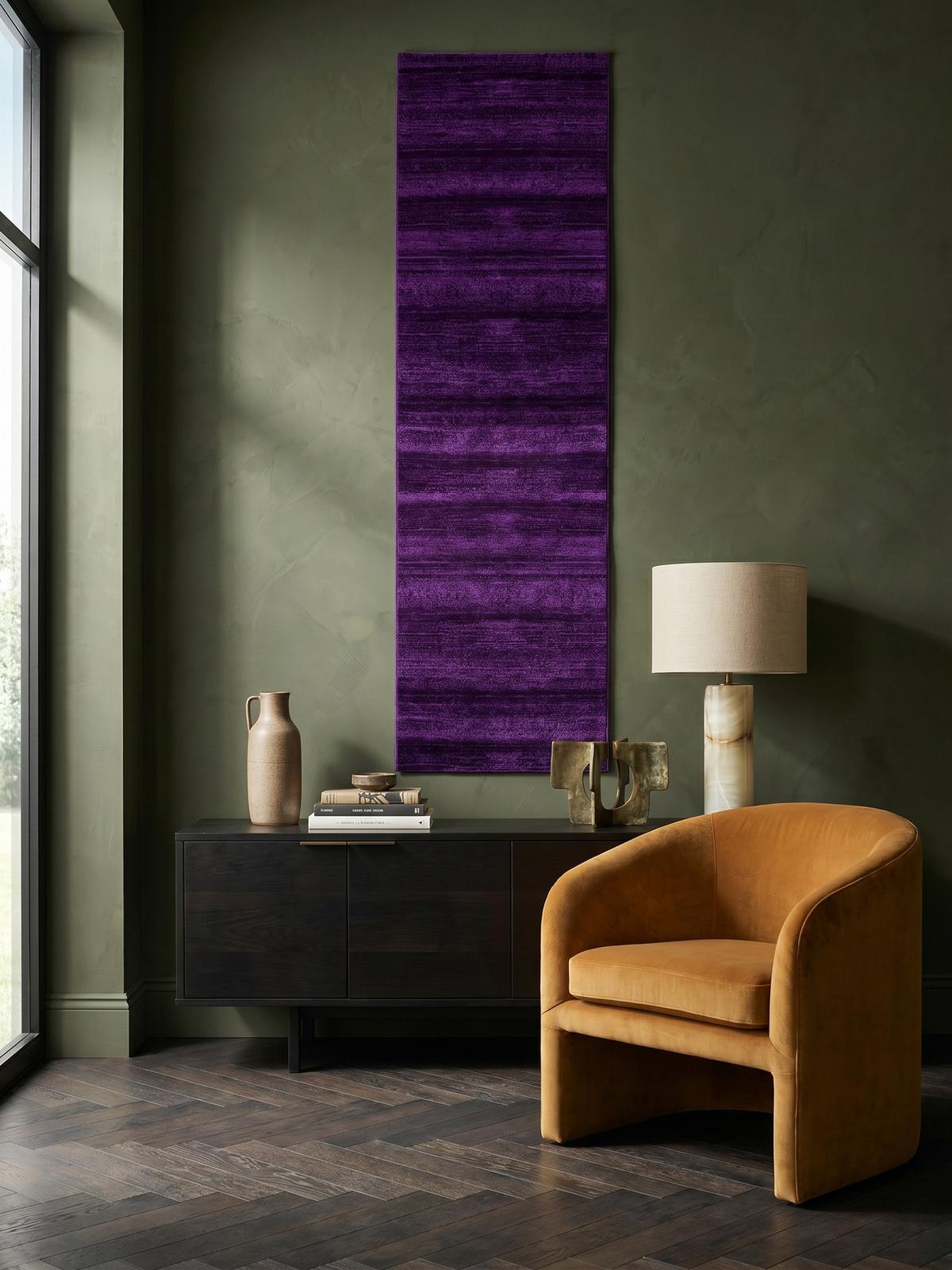 KURZFLORTEPPICH INN, einfarbig, Violett, 80 x 300 cm - Lila, Textil (300/80cm) - KADIMA DESIGN