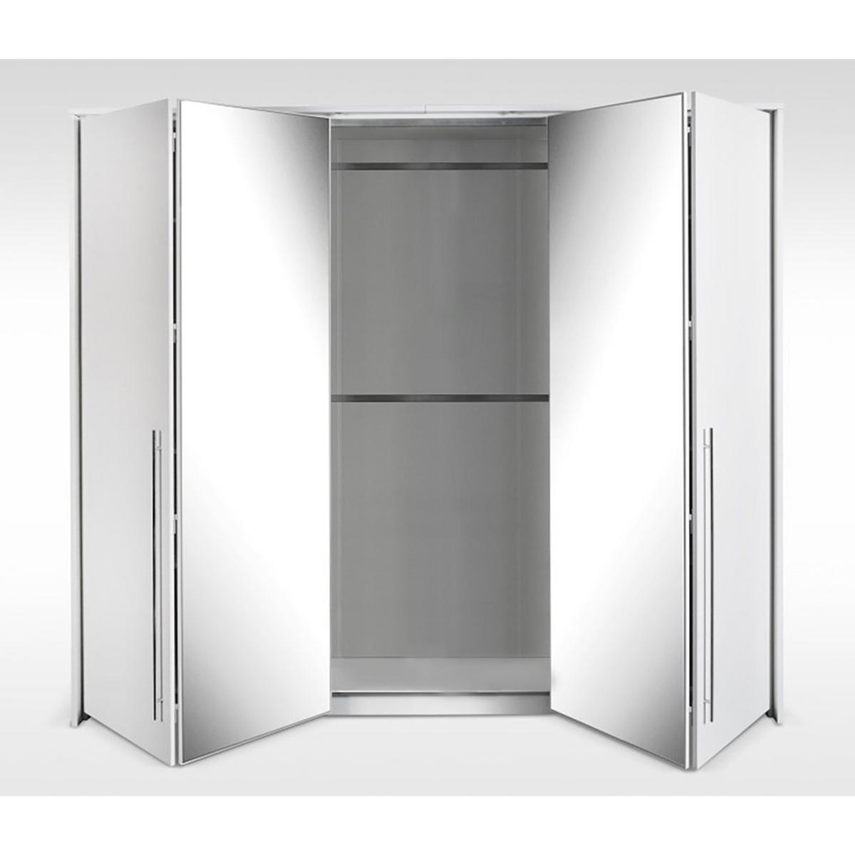 DREHTÜRENSCHRANK Bremco mit 2 Türen und Spiegel, Cappuccino, 255 cm - Cappuccino, Holzwerkstoff (255/219/65cm) - Beautysofa
