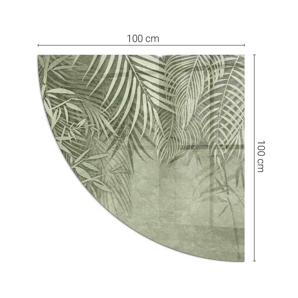 GLASPLATTE für Kamin 100x100 cm - Grün, Glas (100/100/0.4cm) - TULUP