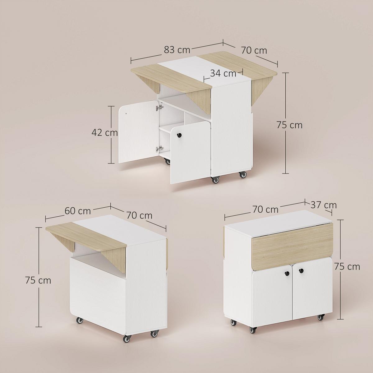 ESSTISCH Wyndor 83/70/75 cm - Weiß, Holz (83/70/75cm) - ZMH