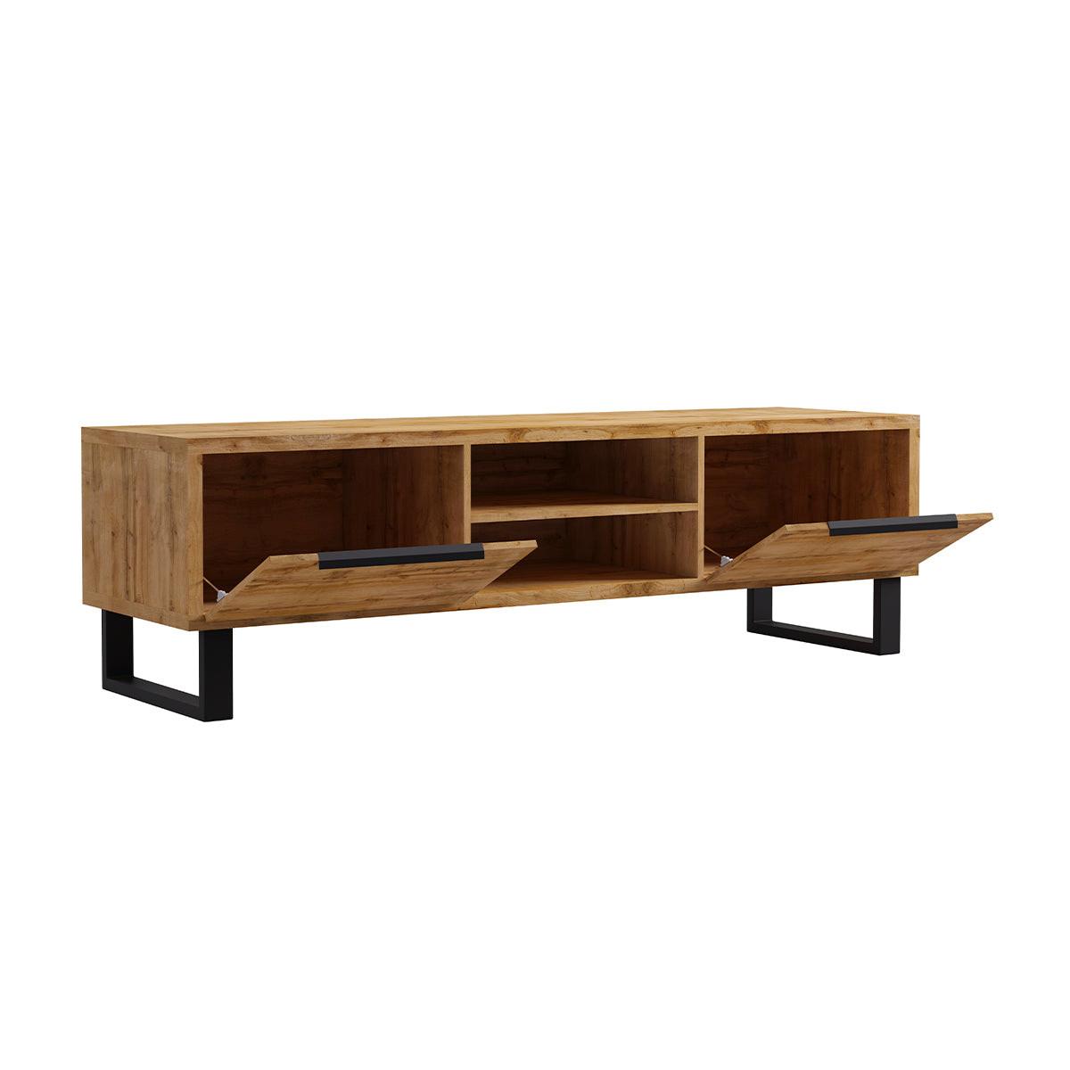 TV-MÖBEL Eden Holz und Metall - Braun, Holzwerkstoff (180/50/50cm) - Petits-meubles