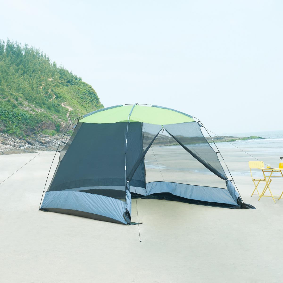 NETZPAVILLON Beekdaelen - Grau, Textil (305/213/305cm) - pro.tec
