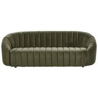 3-SITZER-SOFA Samtstoff dunkelgrün Malung - Grün, Textil (200/68/79cm) - Beliani