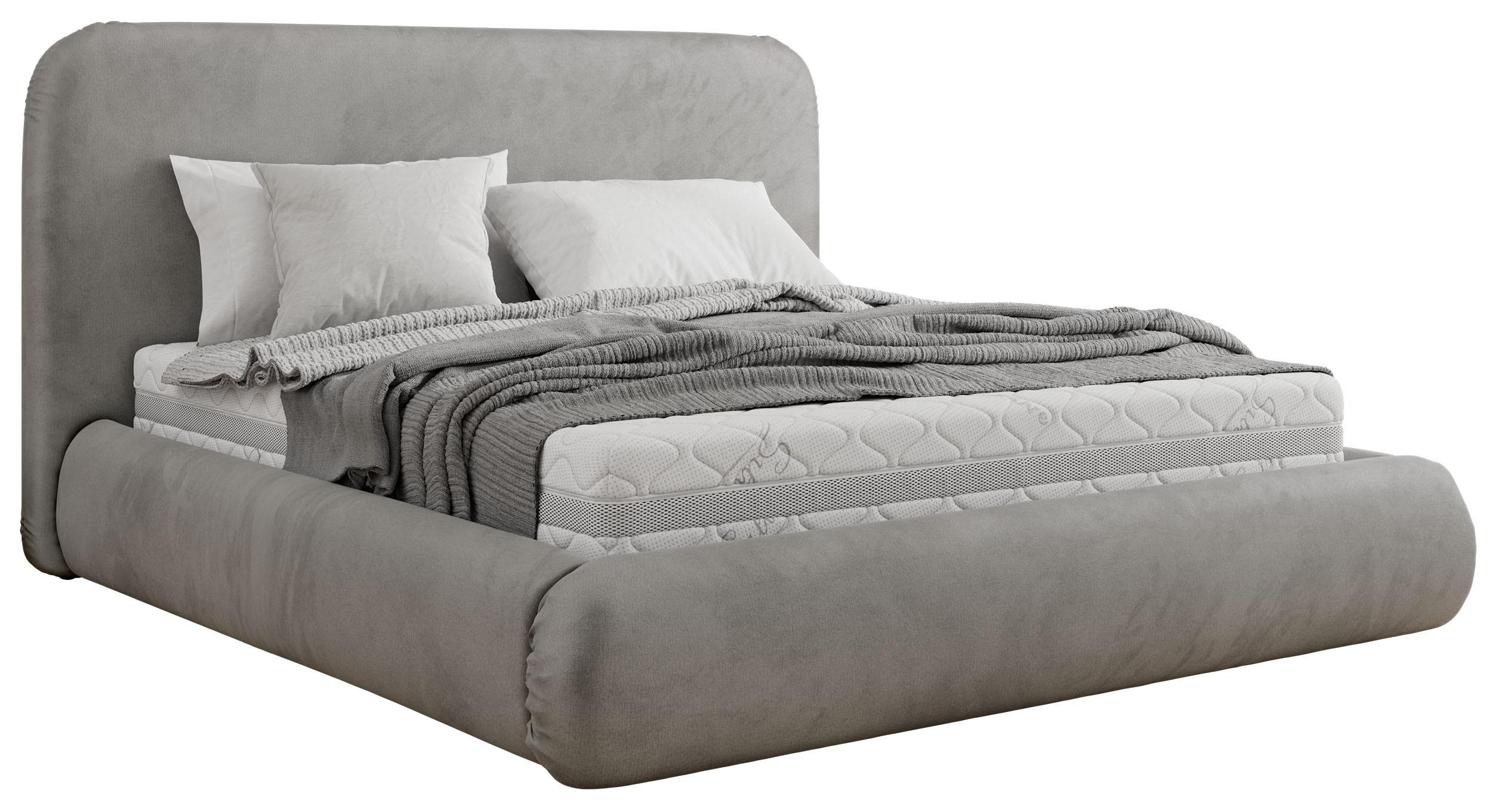POLSTERBETT BENEA CLASSIC 160/200 - Hellgrau Velvet - Multipocket-Matratze - Hellgrau, Textil (160/200cm) - MKS