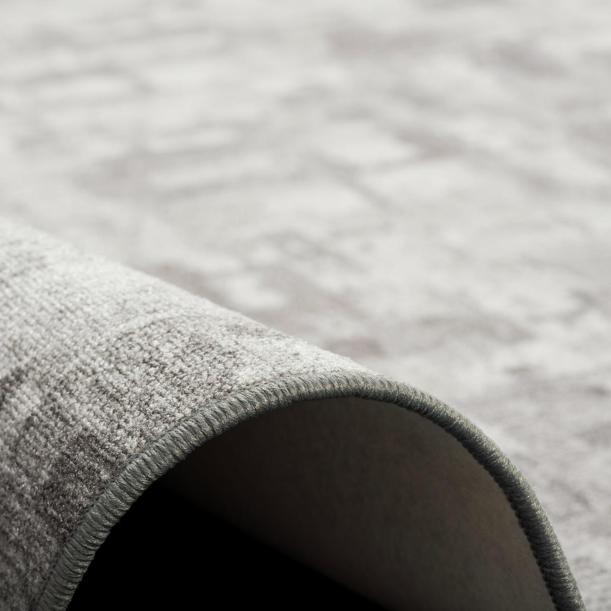 FEINSCHLINGEN VELOUR TEPPICH STRONG TREND RUND - Hellgrau, Textil (100/100cm) - Snapstyle