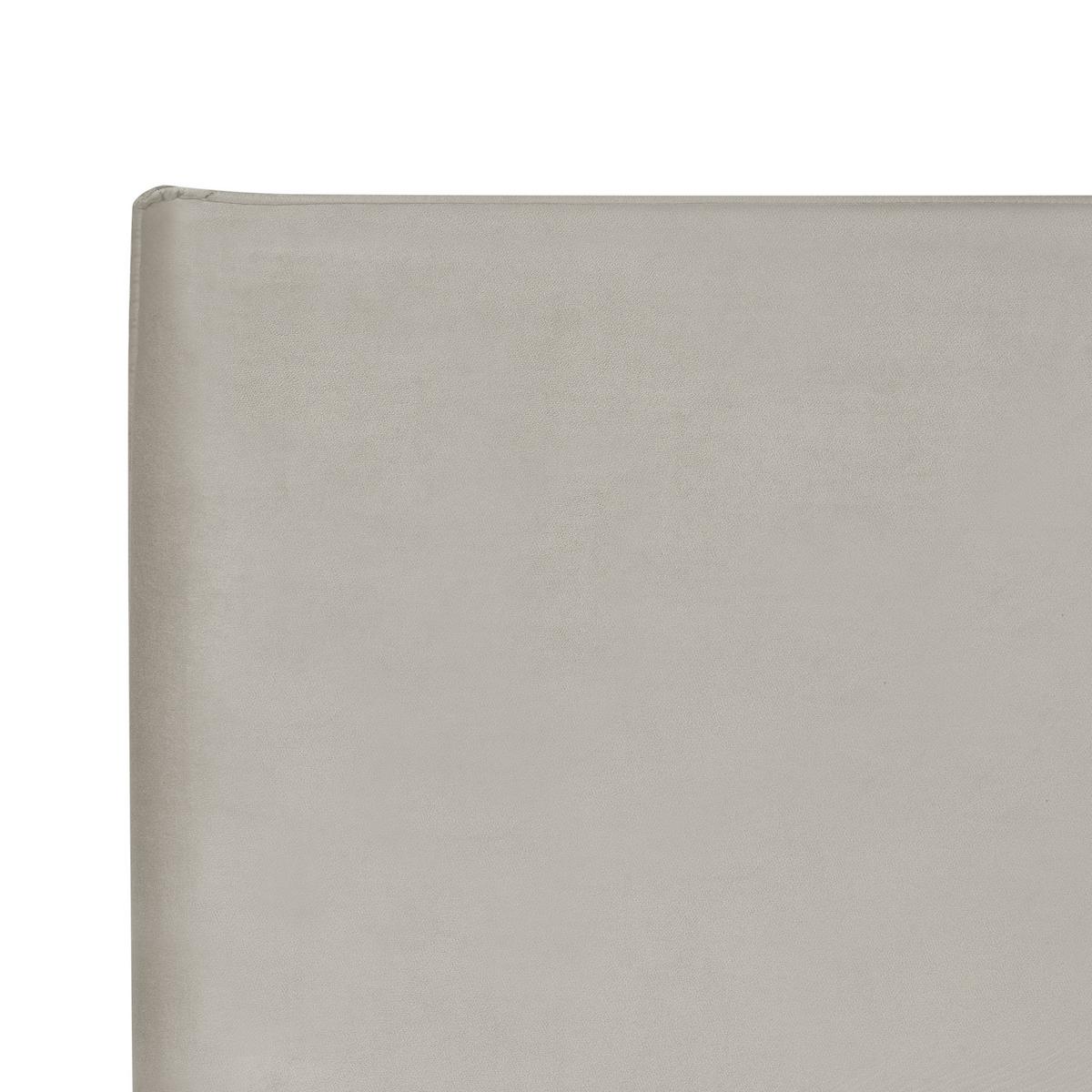 BETT mit Lattenrost 160/200 cm Samtstoff Taupe Lavaur - Taupe, Textil (160/200cm) - Beliani